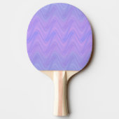 Purple Pink Wavy Lines Pattern Tischtennis Schläger (Rückseite)
