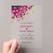 Purple Pink Wild Orchid Flowers Wreath Wedding Acryleinladungen (Insitu (Handheld))