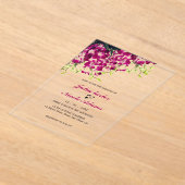 Purple Pink Wild Orchid Flowers Wreath Wedding Acryleinladungen (Ablage )