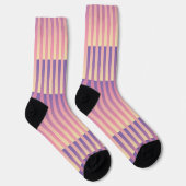 Purple Pink Yellow Striped Pattern Socken (Rechts)