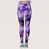 Purple Pixelated Leggings (Vorderseite)
