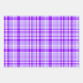Purple Plaid, Black & White Geschenkpapier Set (Vorderseite)