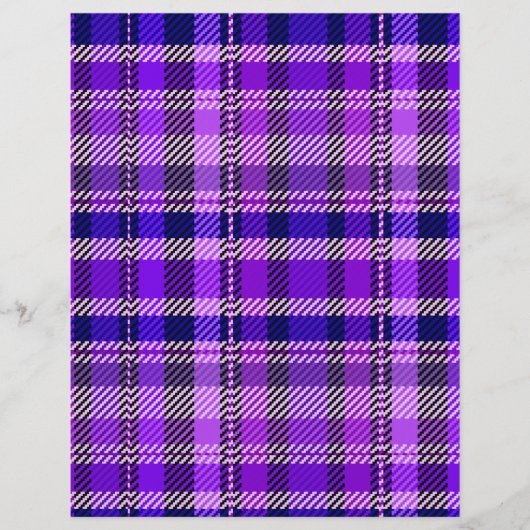 Purple Plaid Bulk Scrapbook Paper Pages Flyer (Vorne)