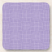 Purple Plaid Checker Seamless Pattern Getränkeuntersetzer (Vorderseite)