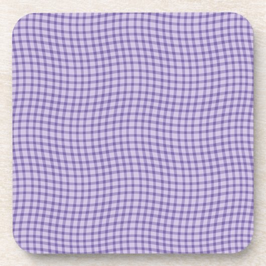 Purple Plaid Checker Seamless Pattern Getränkeuntersetzer (Vorderseite)