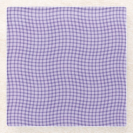 Purple Plaid Checker Seamless Pattern Glasuntersetzer