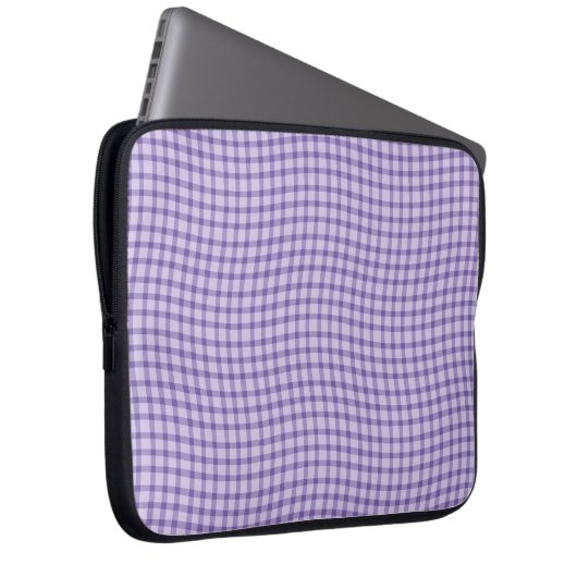 Purple Plaid Checker Seamless Pattern Laptopschutzhülle (Vorne Rechts)