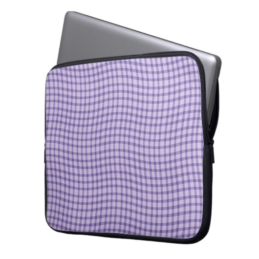 Purple Plaid Checker Seamless Pattern Laptopschutzhülle (Vorderseite Links)