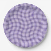 Purple Plaid Checker Seamless Pattern Pappteller (Vorderseite)