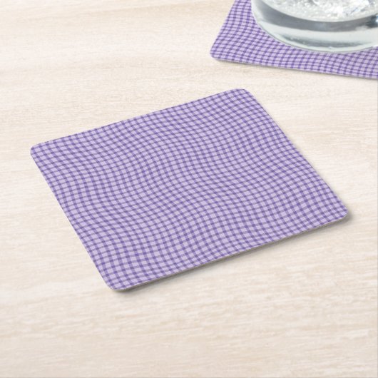Purple Plaid Checker Seamless Pattern Rechteckiger Pappuntersetzer (angewinkelt)