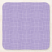 Purple Plaid Checker Seamless Pattern Rechteckiger Pappuntersetzer (Vorderseite)