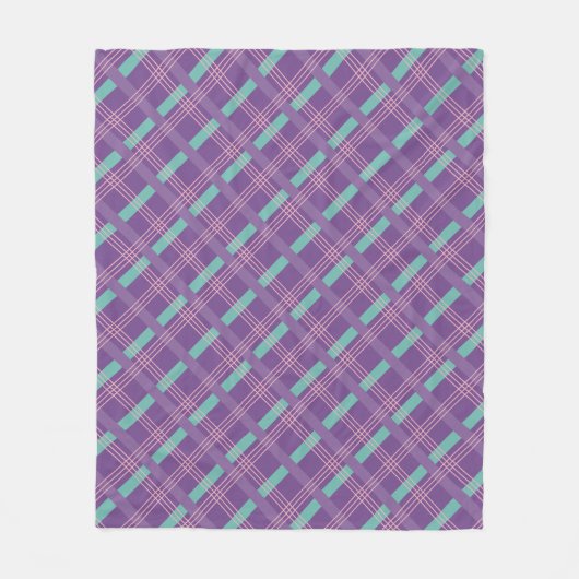 Purple Plaid Fleecedecke (Vorderseite)