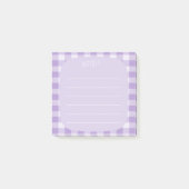 Purple Plaid Note Design Post-it Klebezettel (Vorderseite)