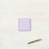 Purple Plaid Note Design Post-it Klebezettel (Auf Schreibtisch)