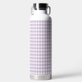 Purple Plaid Pattern Water Bottle Trinkflasche (Vorderseite)