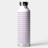 Purple Plaid Pattern Water Bottle Trinkflasche (links)