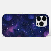Purple Planet & Stars Phone Case – Cosmic Space iPhone Hülle (Rückseite (Horizontal))