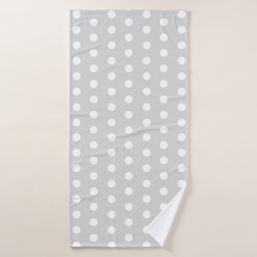 Purple Poka Dots Badehandtuch (Badehandtuch)