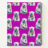 Purple Polar Bear Pattern Design  Notizblock (Rückseite)