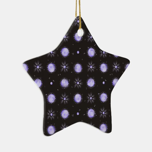 Purple Polka Dot Ceramic Star Ornament (Rechts)