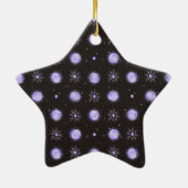 Purple Polka Dot Ceramic Star Ornament (Hinten)