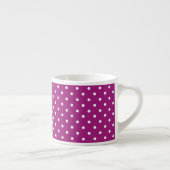 Purple Polka Dot Pattern Espressotasse (Rechts)