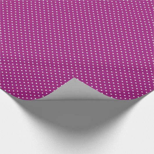 Purple Polka Dot Pattern Geschenkpapier (Ecke)