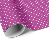 Purple Polka Dot Pattern Geschenkpapier (Rolleneckpunkt)