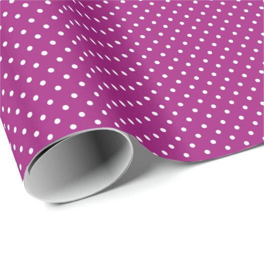 Purple Polka Dot Pattern Geschenkpapier (Rolleneckpunkt)