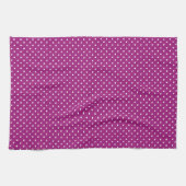 Purple Polka Dot Pattern Geschirrtuch (Horizontal)