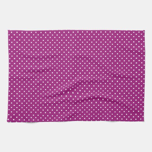 Purple Polka Dot Pattern Geschirrtuch (Horizontal)