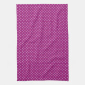 Purple Polka Dot Pattern Geschirrtuch (Vertikal)