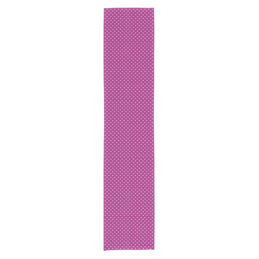 Purple Polka Dot Pattern Kurzer Tischläufer (Vorderseite)