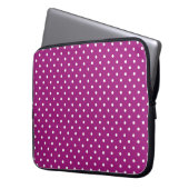 Purple Polka Dot Pattern Laptopschutzhülle (Vorderseite Links)