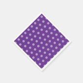 Purple Polka Dots  Serviette (Ecke)