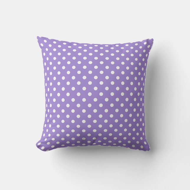 Purple Polkadot,Modern,Throw Pillow Kissen (Vorderseite)