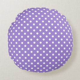 Purple Polkadot,Modern,Throw Pillow Rundes Kissen