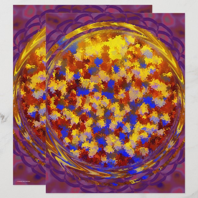 Purple Potpourri Scrapbook Paper 2-Sided Page (Vorne/Hinten)