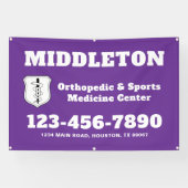 Purple Promotional Business Banner with Logo (Horizontal)