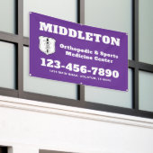 Purple Promotional Business Banner with Logo (Äußeres Gebäude)