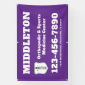 Purple Promotional Business Banner with Logo (Vertikal)