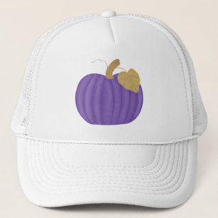 Purple Pumpkin Gold Leaf Hat Truckerkappe