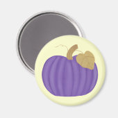 Purple Pumpkin Gold Leaf Magnete Magnet (Vorderseite/Rückseite)