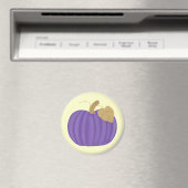 Purple Pumpkin Gold Leaf Magnete Magnet (In Situ (Geschirrspüler))