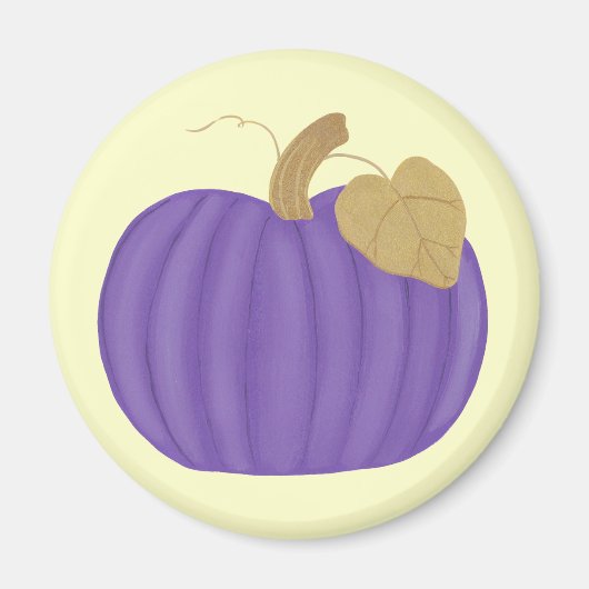 Purple Pumpkin Gold Leaf Magnete Magnet (Vorne)