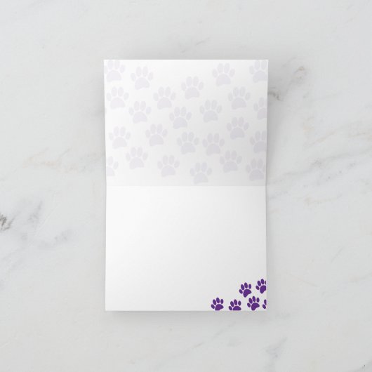 Purple Puppy Paw Prints Blank (Innenseite)