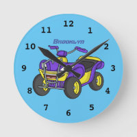 Purple Quad bike cartoon illustration