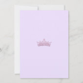 Purple Quinceanera Einladung (Rückseite)