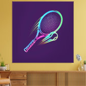Purple Racket Canvas Wall Art Leinwanddruck (Insitu (Wohnzimmer))