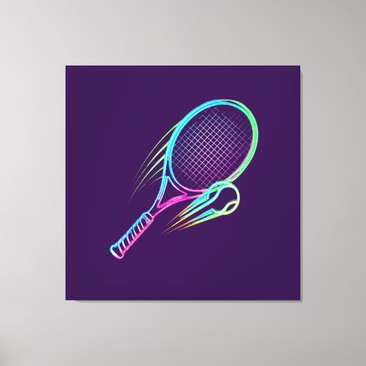 Purple Racket Canvas Wall Art Leinwanddruck (Vorderseite)